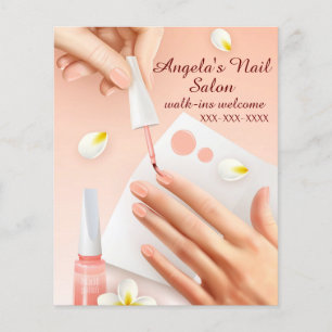 Personalise Nail Salon Shop Hand Nails Picture  Flyer