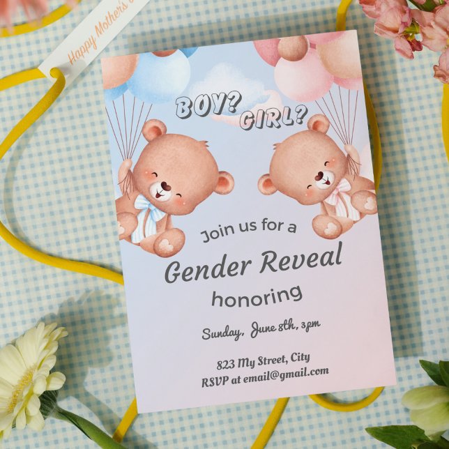 Personalise Name 2024 Gender Reveal Holiday Card (Creator Uploaded)