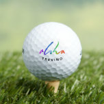 Personalise Name Aloha Tropical Hawaii Hawai'i Golf Balls<br><div class="desc">Aloha is such a small word and yet it holds meaning big as the ocean and is as subtle as a grain of sand. And on the golf course it a friendly little greeting when you see your ball. Add your name for that custom look. Sometimes 'Aloha' is as simple...</div>