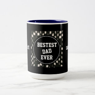 Personalise Name Bestest Dad Ever Father's Day - Two-Tone Coffee Mug