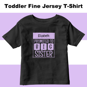 Personalise name big sister purple toddler T-Shirt