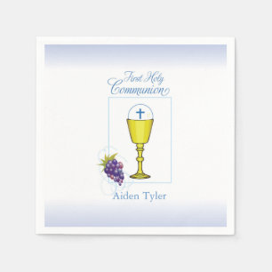Personalise Name Boy First Communion Chalice, Host Napkin