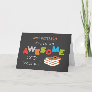 Personalise Name CCD Teacher Appreciation Day Card