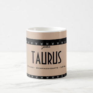 Personalise Name-Colour TAURUS Birthday Zodiac Coffee Mug