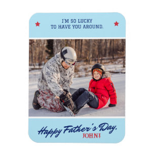 Personalise Name Father's day Script Photo Magnet