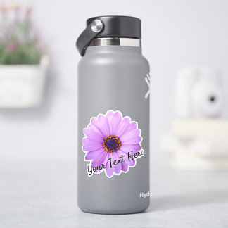 Personalise name flower design sticker label print