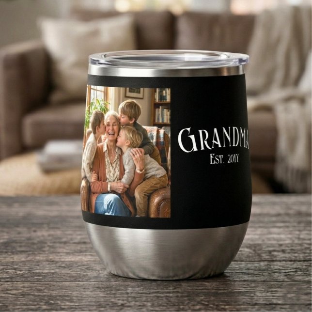 Personalise Name Grandma Established Year Photo (Creator Uploaded)