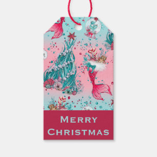 Personalise Name & Greeting Mermaid and Friends Gift Tags