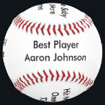 Personalise Name Hit Me Baby One More Time Softball<br><div class="desc">Funny quote typography plays on words,  and humour on product. Customise this with your artwork or text. Transfer the image to an item.</div>