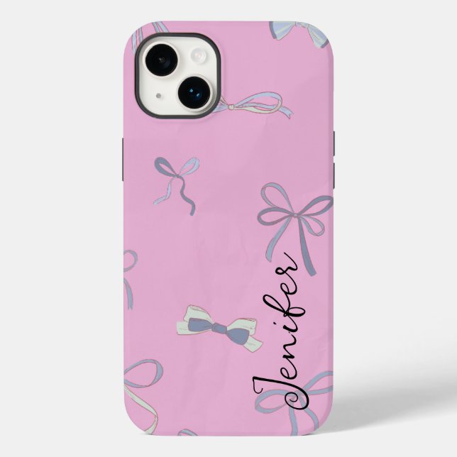 Personalise name in pink colour cute design  Case-Mate iPhone case (Back)
