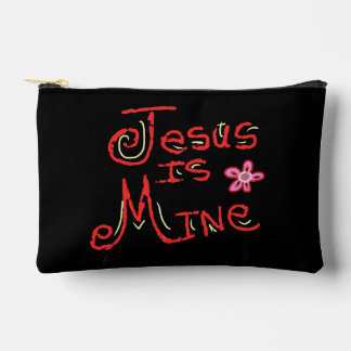 Personalise Name Jesus is Mine Christian Quote  Accessory Pouch