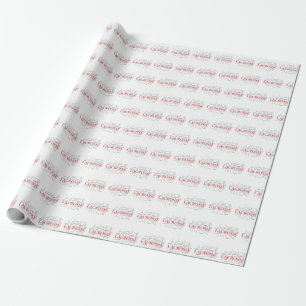 Personalise Name Lacrosse Coach Thanks Words Wrapping Paper