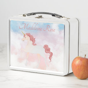 Personalise name on My prancing unicorn Metal Lunch Box