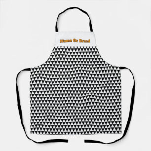 Personalise Name Or Brand Black White Geo Apron