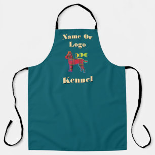 Personalise Name Or Logo Dog Kennel Dk Teal Apron