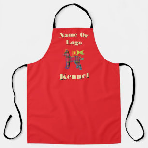 Personalise Name Or Logo Dog Kennel Red Apron