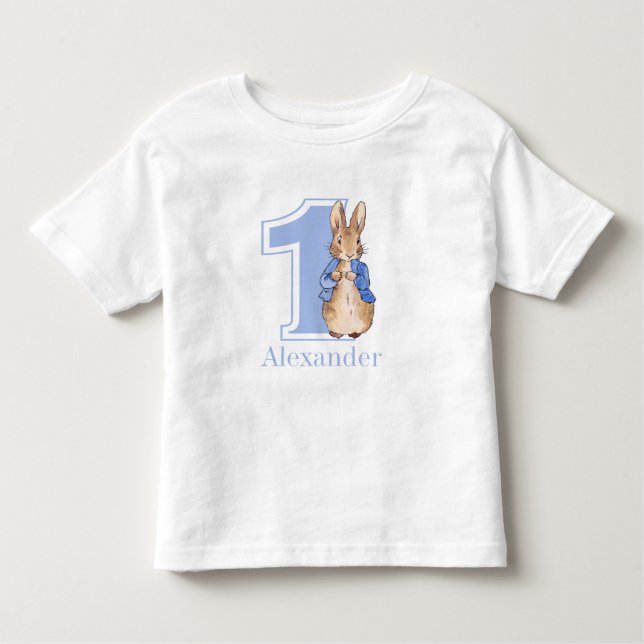 Personalise Name Peter the Rabbit 1st Birthday  Toddler T-Shirt (Front)
