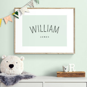 Personalise Name Playroom Decor Gender Neutral Boy
