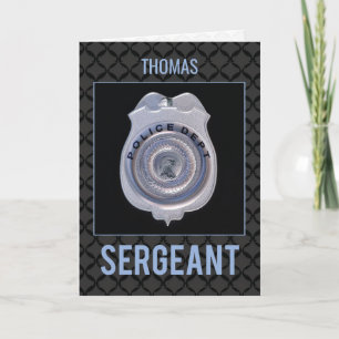 Personalise Name Promotion to Sergeant in Police Card