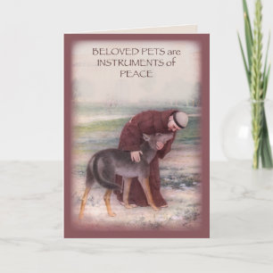 Personalise Name Sympathy Loss of Pet, St. Francis Card