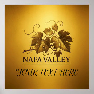 Personalise Name Text Large Napa Valley Poster