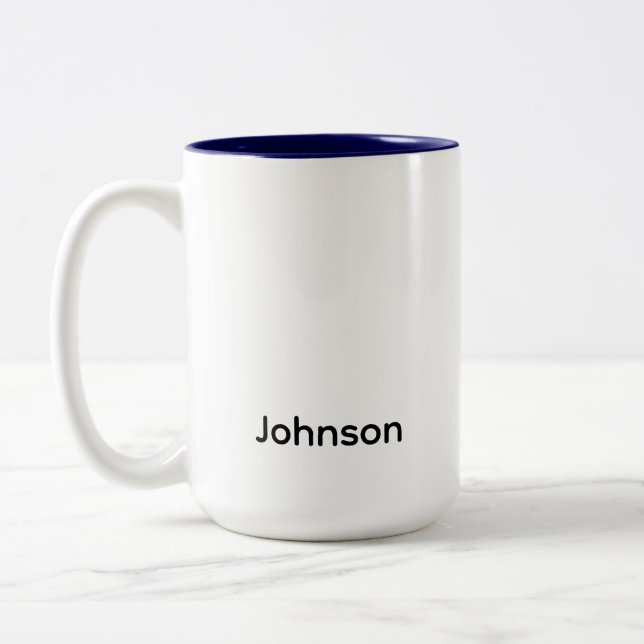 Personalise Name Two-Tone Coffee Mug (Left)