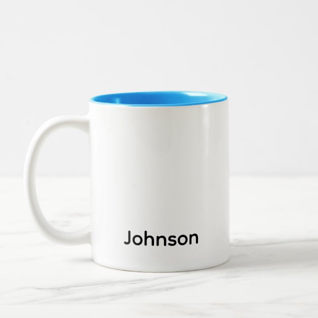Personalise Name Two-Tone Coffee Mug (Left)