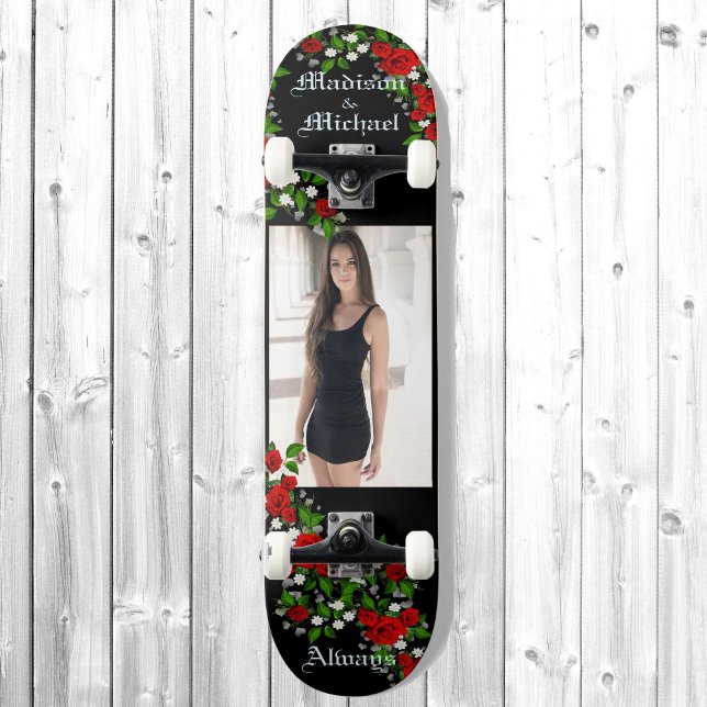 Personalise Names and Large Photo Hand Crafted Skateboard (Creator Uploaded)