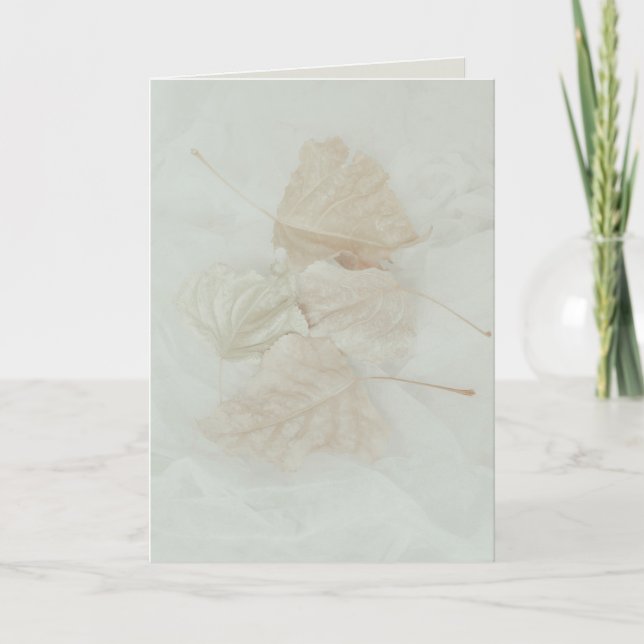 Personalise note birthday text leaf leaves card (Front)