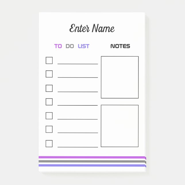 Personalise Notes To Do List Notes Section (Front)