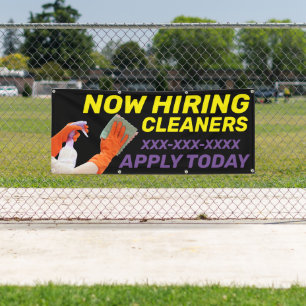 Personalise Now Hiring Cleaners Apply Today Large Banner