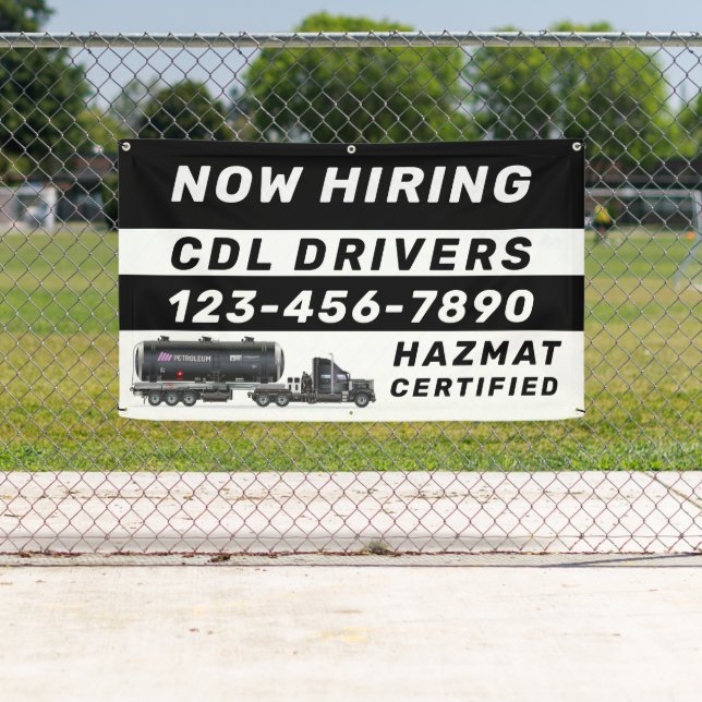 Personalise Now Hiring Hazmat CDL Drivers  Banner (Insitu)