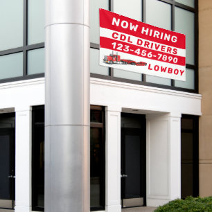 Personalise Now Hiring Lowboy CDL Drivers Large Banner