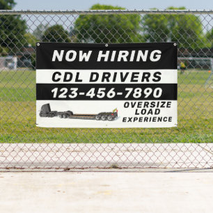 Personalise Now Hiring Oversize Load CDL Drivers  Banner