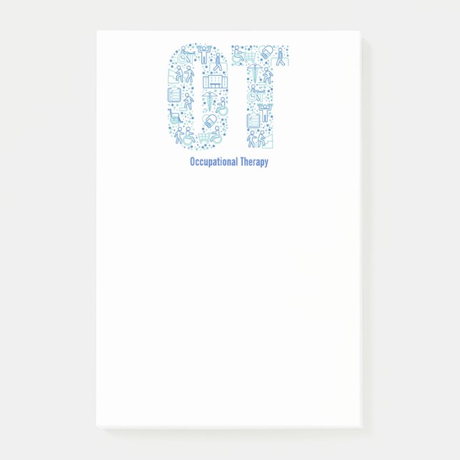 Personalise Occupational Therapist OT Post-it Notes (Front)
