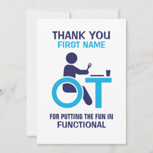 Personalise Occupational Therapist Thank You Card