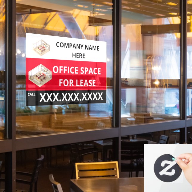 Personalise Office Space For Lease Company Logo (Restaurant Window)