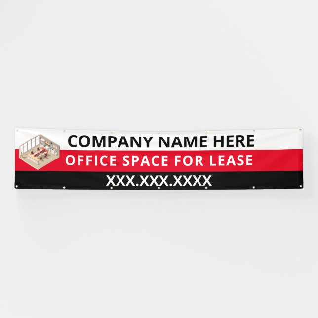 Personalise Office Space For Lease Large Banner (Horizontal)