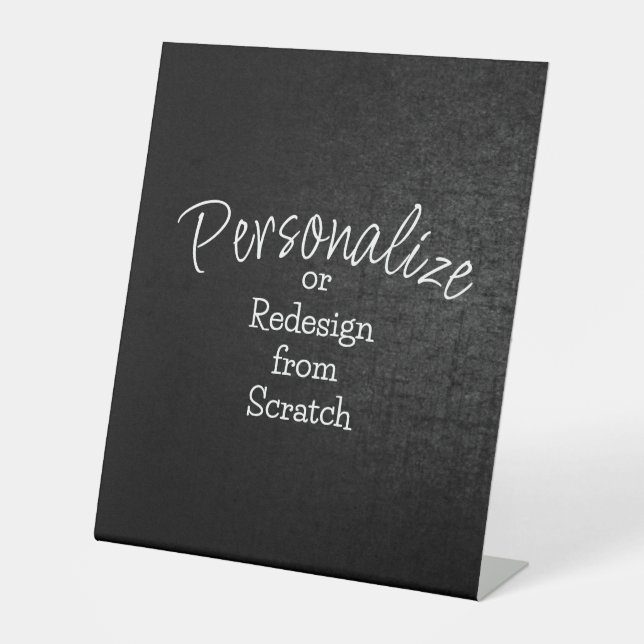Personalise or Create from Scratch - Pedestal Sign (Front)
