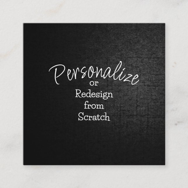 Personalise or Create from Scratch - Square Business Card (Front)