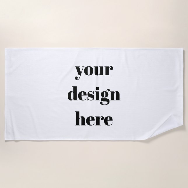 Personalise or Customise  Beach Towel (Front)