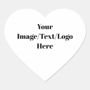 Personalise or Customise Blank Templates Heart Sticker