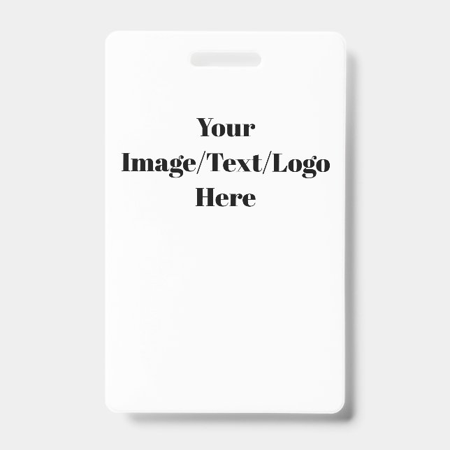 Personalise or Customise Blank Templates ID Badge (Front)