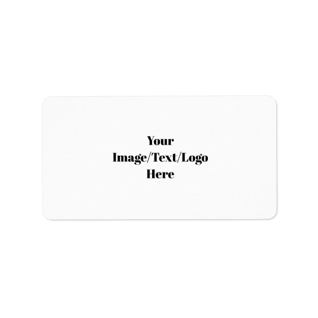 Personalise or Customise Blank Templates Label (Front)