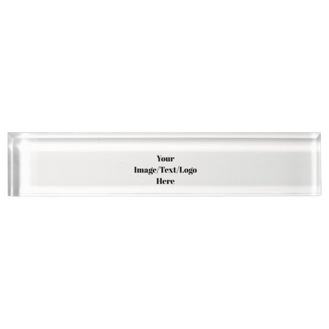 Personalise or Customise Blank Templates Nameplate (Front)