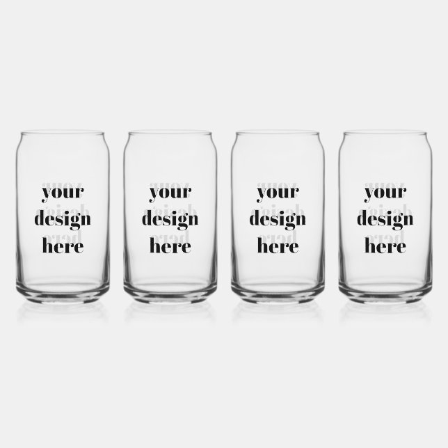 Personalise or Customise  Can Glass (Front)