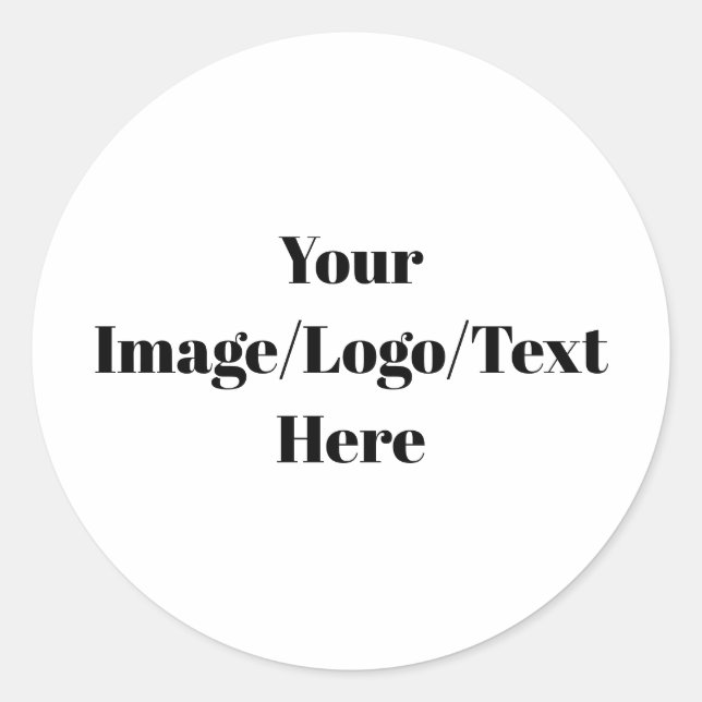 Personalise or Customise Classic Round Sticker (Front)
