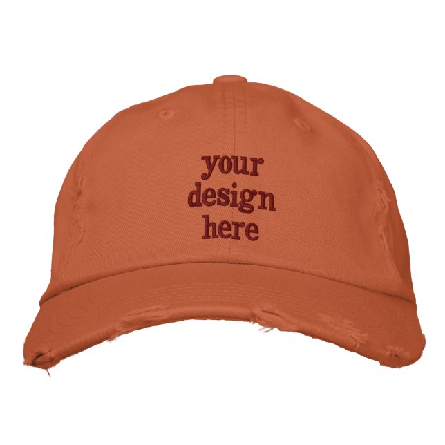 Personalise or Customise  Embroidered Hat (Front)