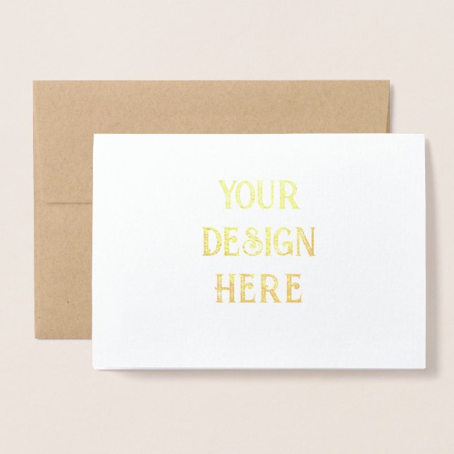 Personalise or Customise  Foil Card (Front With Envelope)