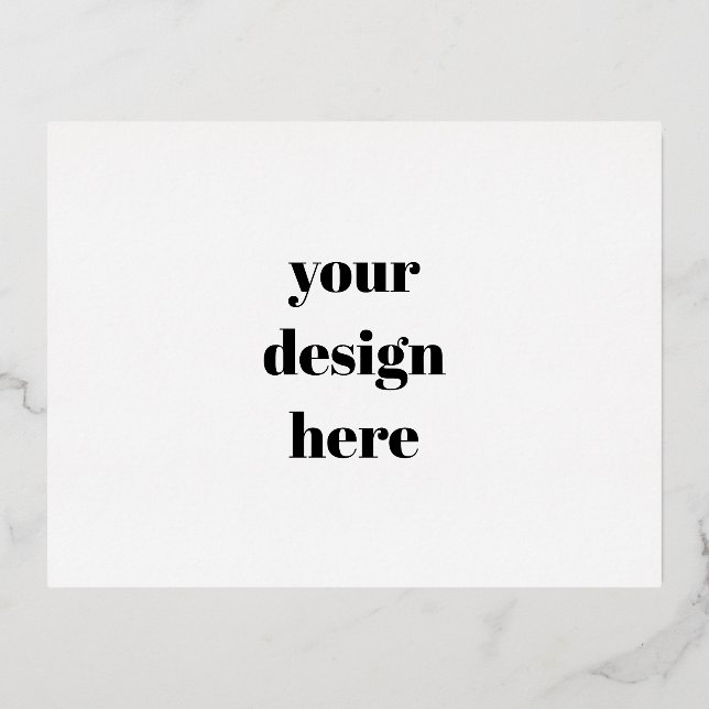 Personalise or Customise  Foil Holiday Postcard (Front)